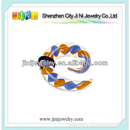 glass spiral ear plug guage